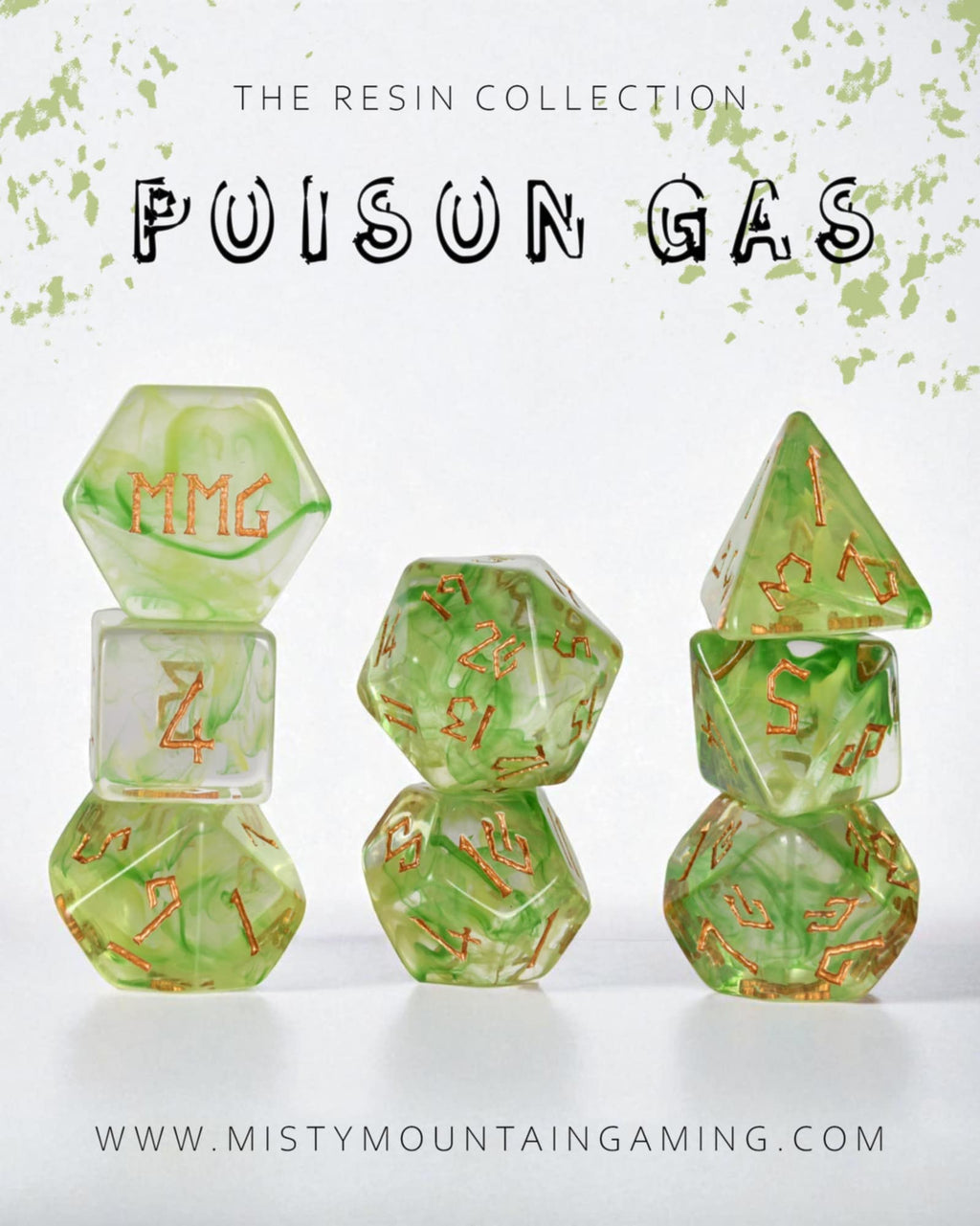 Poison Gas Resin Dice Set