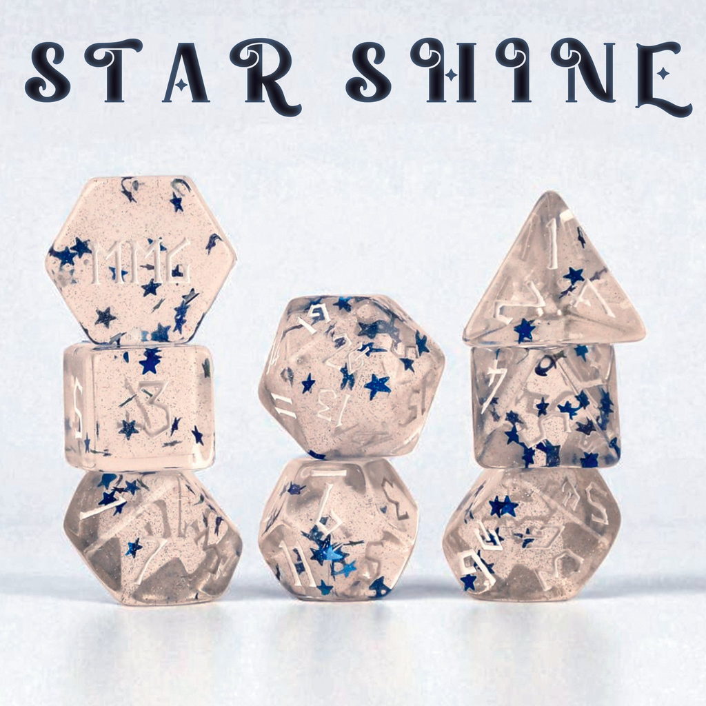 Star Shine Resin Dice Set